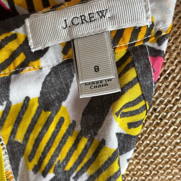 J.Crew Ratti Electric Kiwi Pink Tunic Summer Mini Dress Size 8 100% Cotton - Picture 6 of 8